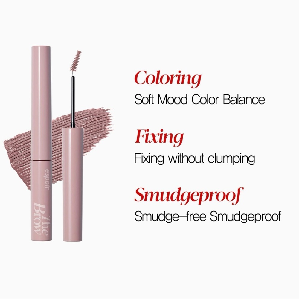 NWT - Espoir The Brow Color Fixing Cara #5 Dusty Pink Tinted Gell 0.1 Fl Oz - Picture 2 of 9